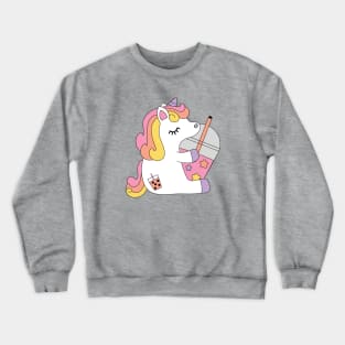 Unicorn Boba Tea Crewneck Sweatshirt